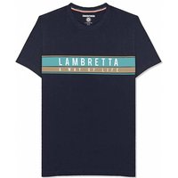 Lambretta Chest Stripe Herren T-Shirt SS0157-NVY von Lambretta