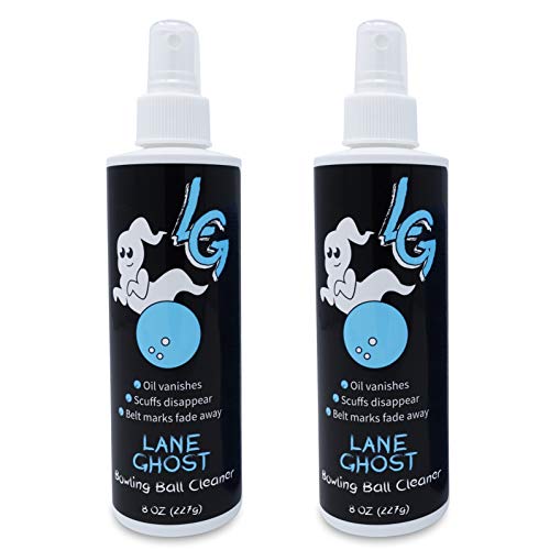 Lane Ghost Bowlingball-Reinigungsspray, 2 Stück, USBC-genehmigt, Öl-, Abnutzungs- und Bandmarkenreiniger, stellt Klebrigkeit wieder her und verlängert die Lebensdauer des Balls. von Lane Ghost