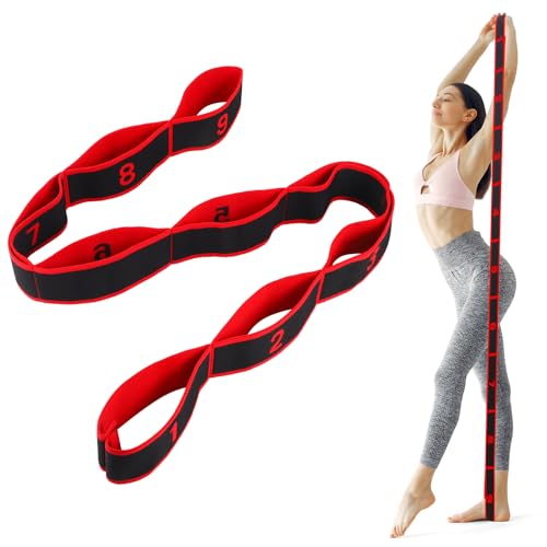 Fitnessbänder, Resistance Bands Widerstandsbänder mit 9 Ringen Fitnessband Gymnastikband Gummiband Sport Trainingsbänder für Training Gym Fitness Pilates Yoga von Lanjue