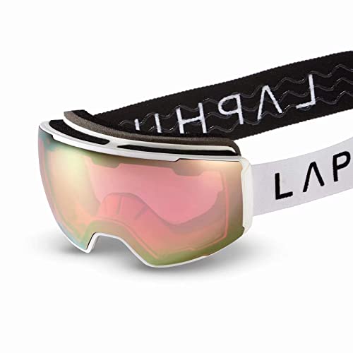 Laphilo Ski- und Snowboardmaske Unisex Erwachsene (Code 2611) (weiß, rosa) von Laphilo