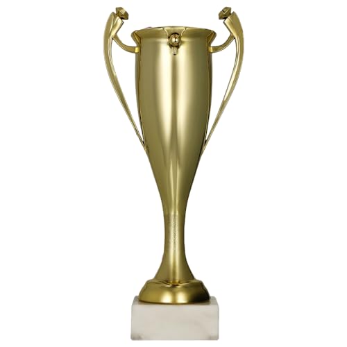 Larius Pokal Universal Maxi - Ehrenpreis Auszeichnung Trophäe mit/ohne Wunschtext (ohne Wunschtext, Gold, S) von Larius
