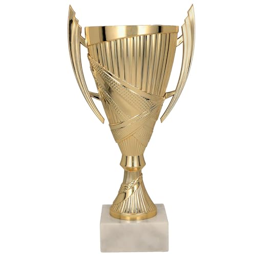 Larius Sieger Pokal - Ehrenpreis Trophäe Fußball mit Wunschtext (Mit Wunschtext, M) von Larius