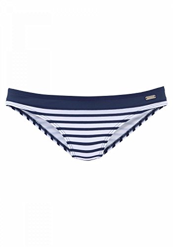 Venice Beach LM exkl. Sport Bikini-Hose normal White-Navy-s - 40 von Lascana