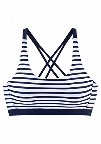 Venice Beach LM exkl. Sport Bustier-Top White-Navy-s - 34 von Lascana