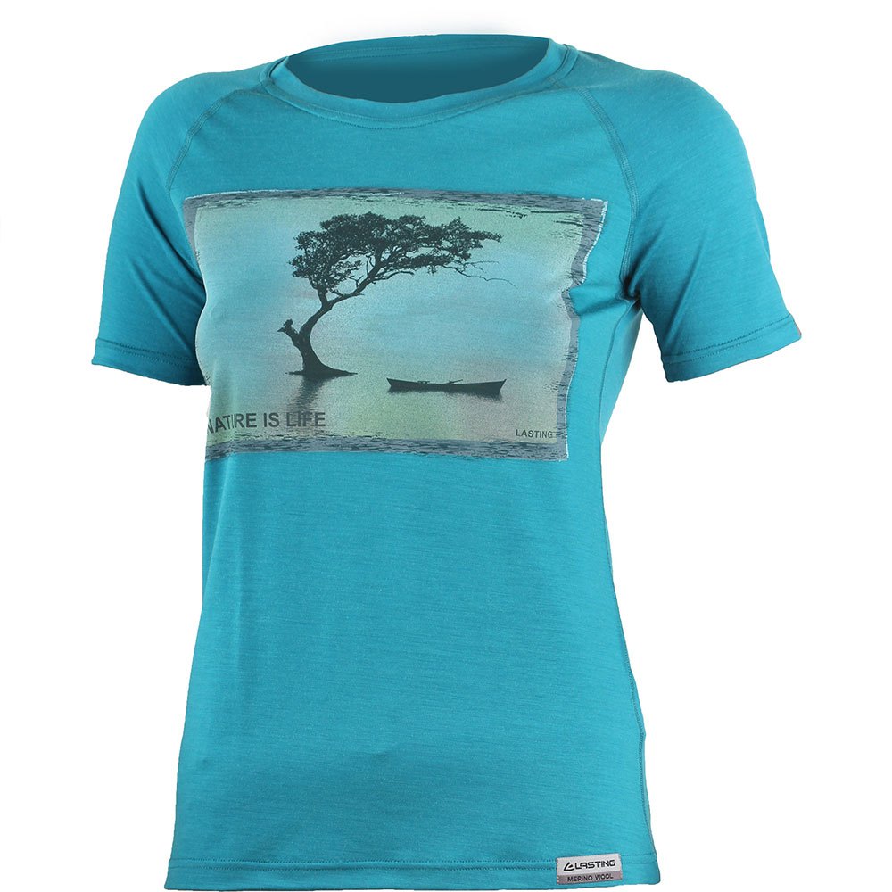 Lasting Lake 5858 Short Sleeve T-shirt Blau L Frau von Lasting
