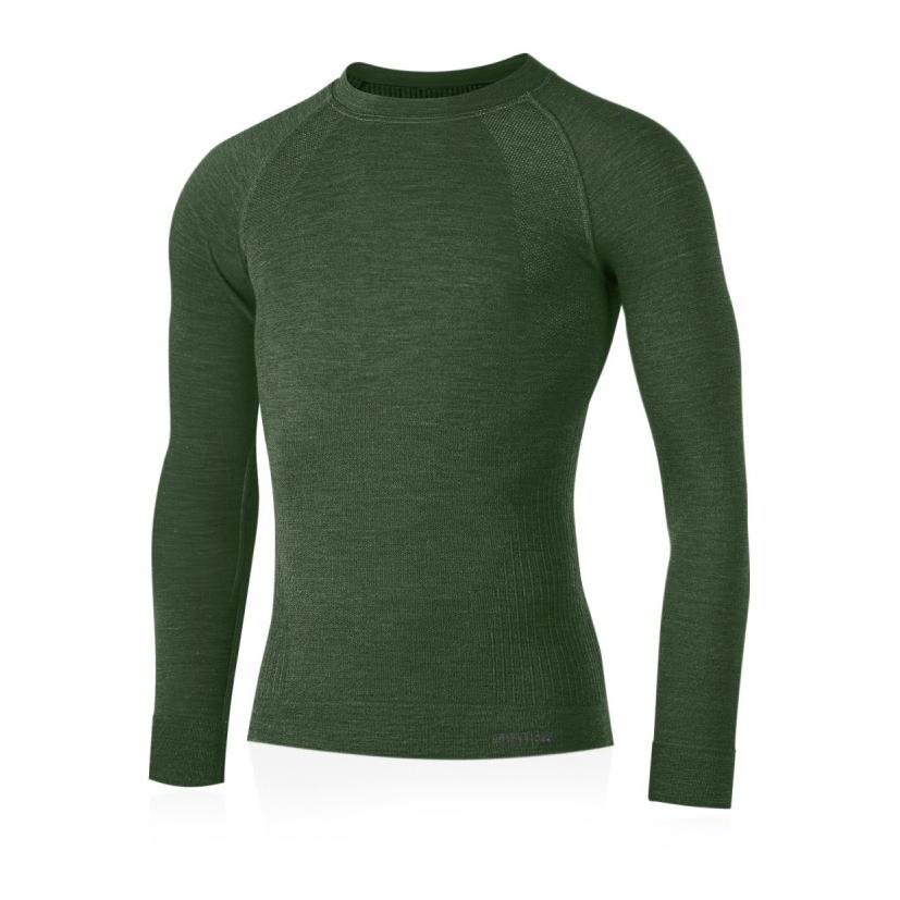 Lasting MAPOL Merino Herren Langarm-Shirt - Grün - von Lasting