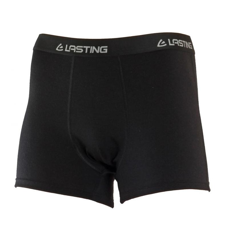 Lasting NORO Merinowolle Boxer-Shorts, 160gr - schwarz von Lasting