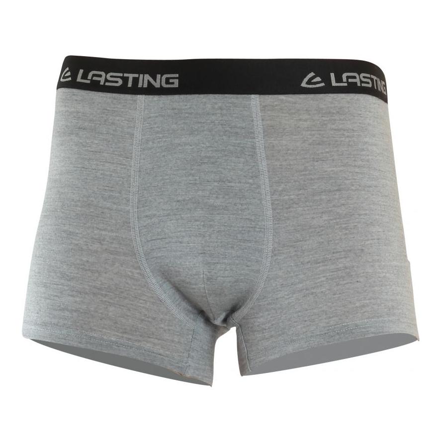 Lasting NORO Merinowolle Boxer-Shorts, 160gr - steingrau von Lasting