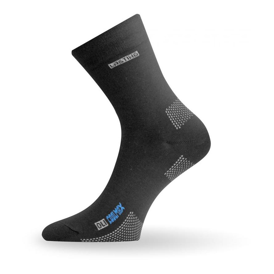 Lasting OLI Coolmax® Trekking-Socke Unisex halbhoch - schwarz von Lasting