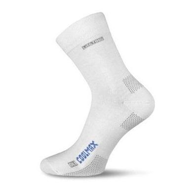 Lasting OLI Coolmax® Trekking-Socke Unisex halbhoch - weiss von Lasting