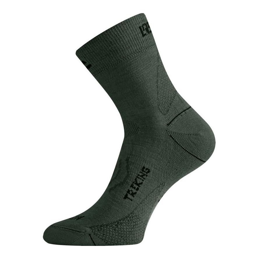 Lasting TNW Merino Trekking-Socken - dunkelgrün von Lasting
