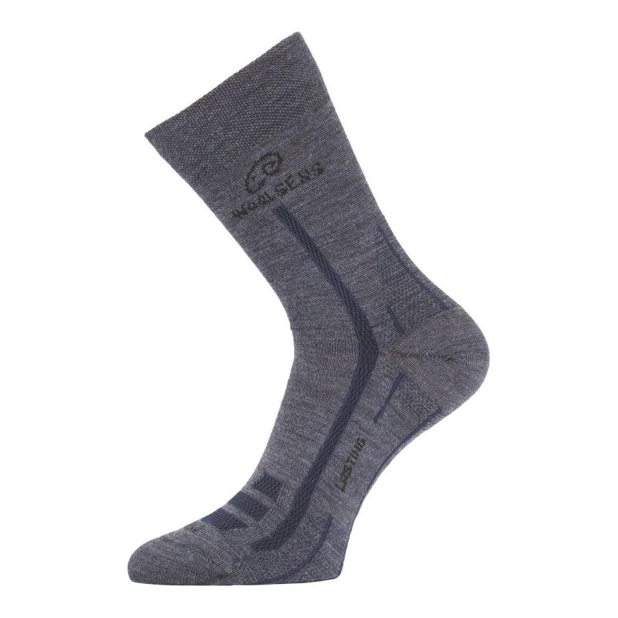 Lasting WLS Merino Sommer Wandersocken Unisex - Steingrau - von Lasting