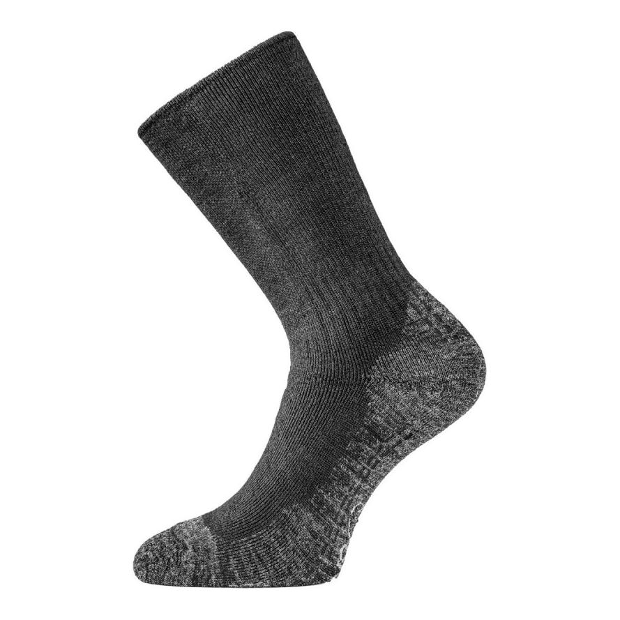 Lasting Warme Merino WSM Trekking-Socken - Dunkelgrau - von Lasting