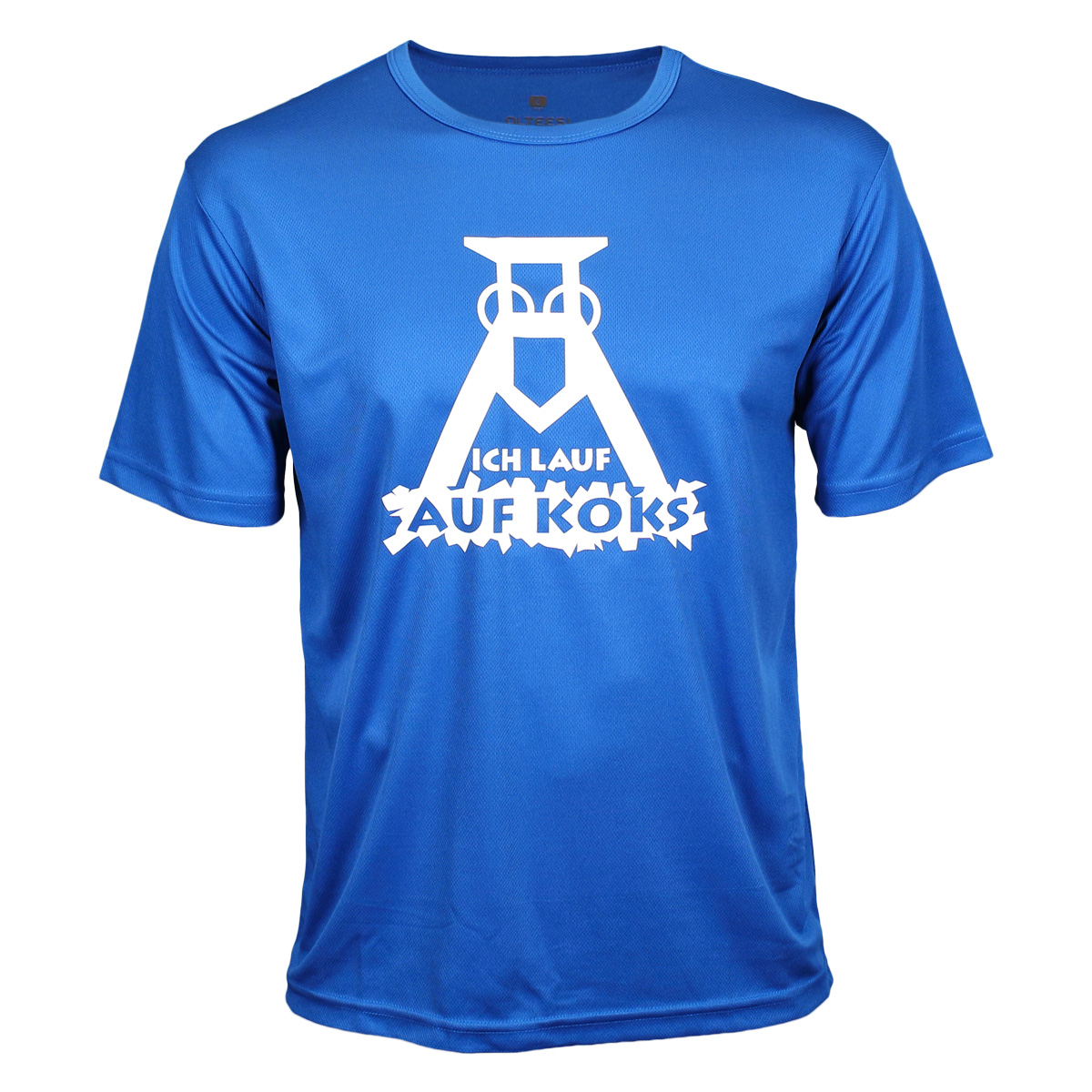 Ich lauf auf Koks Funktions T-Shirt blau für Männers von Lauflust