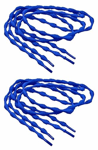 Laufstoff XLOC elastische Schnürsenkel Schnürsystem für Schuhe - Jeder Schuh Wird zum Slipper … (Doppelpack (2 Paar) Universalgröße (kürzbar), Blau) von Laufstoff