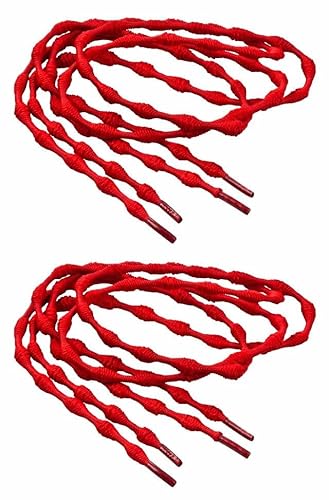 Laufstoff XLOC elastische Schnürsenkel Schnürsystem für Schuhe - Jeder Schuh Wird zum Slipper … (Doppelpack (2 Paar) Universalgröße (kürzbar), Rot) von Laufstoff
