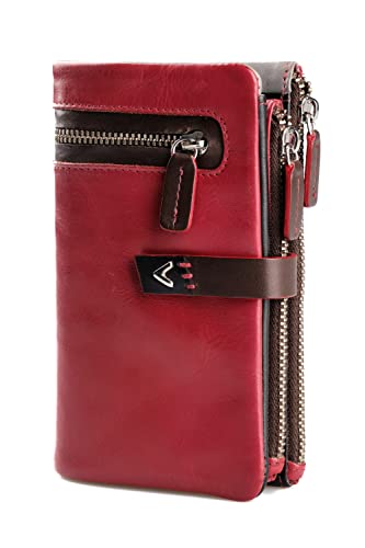 Lavalen® Geldbörse Damen Leder - Portemonnaie Damen Leder großer Kapazität - Geldbeutel mit RFID Schutz - Portmonee mittelgroß - Stilvolle Brieftasche - Frauen Geschenk. von Lavalen