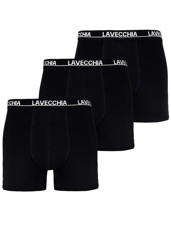 Lavecchia Boxershorts Übergrößen Herren Retroshorts FL-1020 (Packung, 3-St) mit Logoschriftzug am Bund von Lavecchia
