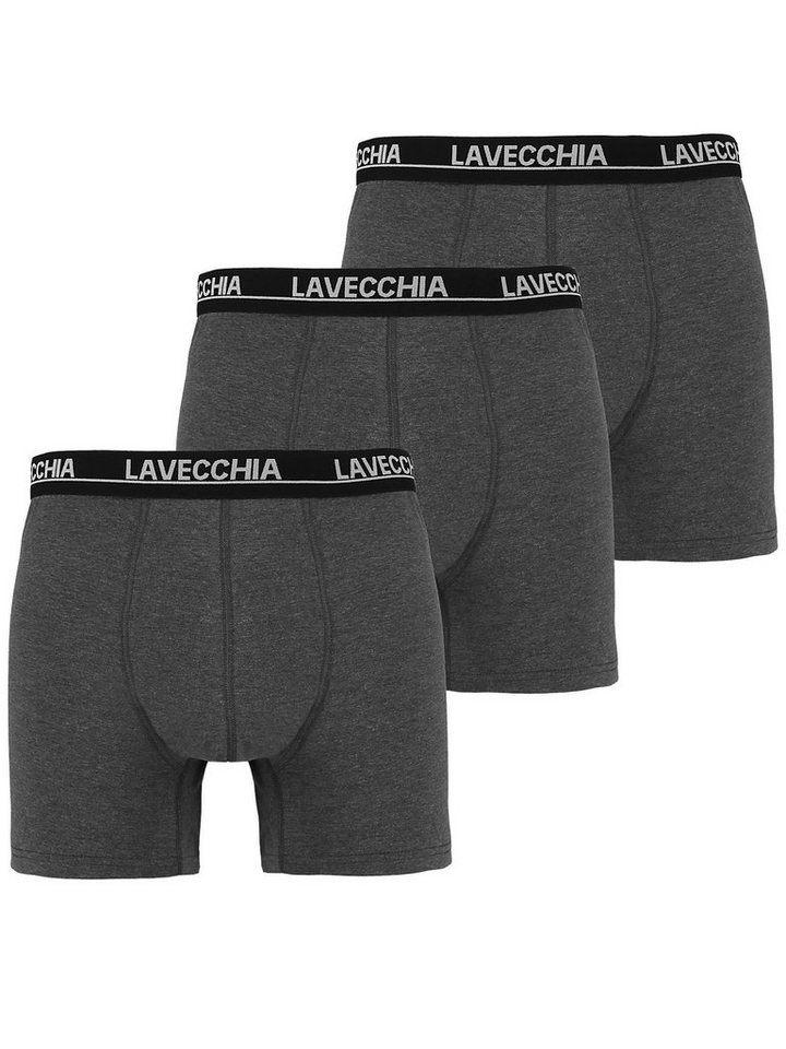 Lavecchia Boxershorts Übergrößen Herren Retroshorts FL-1020 (Packung, 3-St) mit Logoschriftzug am Bund von Lavecchia
