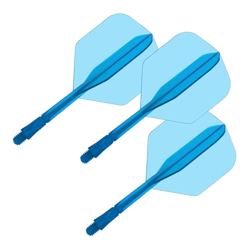 Lavishio 3 Stück, professionelle, sehr langlebige 2-in-1 kombinierte Dart-Flights und Schäfte Dart Flights mit Schaft, Dart Schäfte und Flights, Dart Flyer mit integriertem Schaf (Blue) von Lavishio
