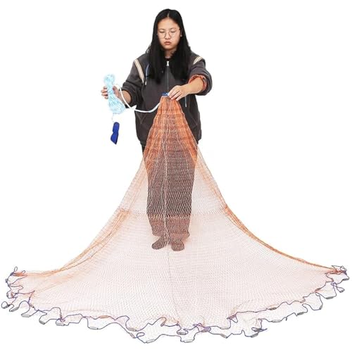 Lawaia Angelnetze Fischernetz Wurfnetz ​Nylon Handwurf Angeln Mesh American Style Falle Net Angelzubehör Fisch Wurfnetz Zum Fischen von Lawaia