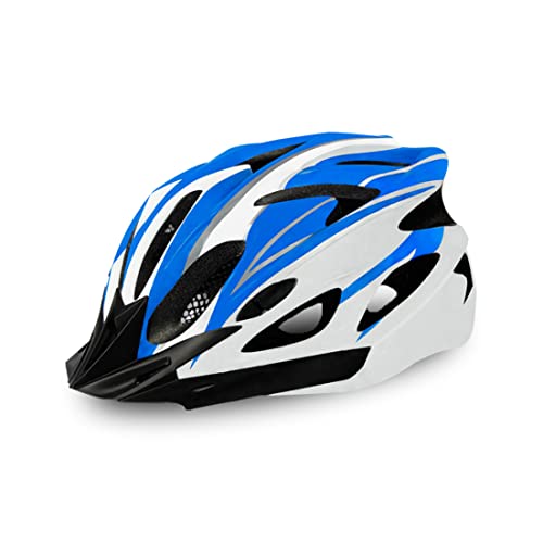 1PC -Fahrradhelm Helm Helm Einstellbarer Zyklus -Helm für Erwachsene für Outdoor -Sportarten (blau und weiß), Fahrradhelm von Lawnrden