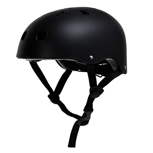 Lawnrden Adult Bike Helm Verstellbarer Radsporthelm für Skating -Rollen -Skateboard -Schutz schwarzer Fahrradhelm von Lawnrden