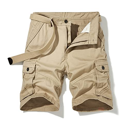 Lay U HOME Herren Summer Overalls Shorts Baumwolle gewaschen Männer Multi-Tasche Casual fünf-Punkt Hosen von Lay U HOME