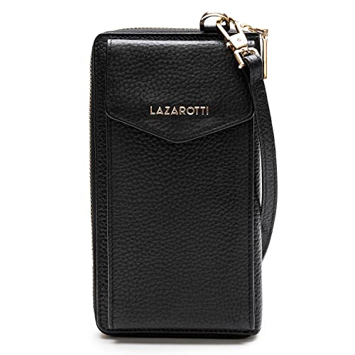 Lazarotti Bologna XL Leder Damen-Geldbörse & Handytasche (2-in-1) | 16 Kartenfächer | zum Umhängen mit RFID-Schutz 11 x 3,5 x 19 cm von Lazarotti