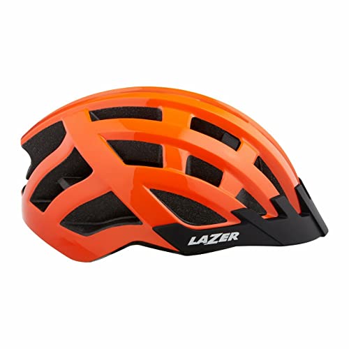 Lazer Unisex Jugend Helmet Compact Helm, Orange (Flash Orange (Mehrfarbig), Einheitsgröße von Lazer