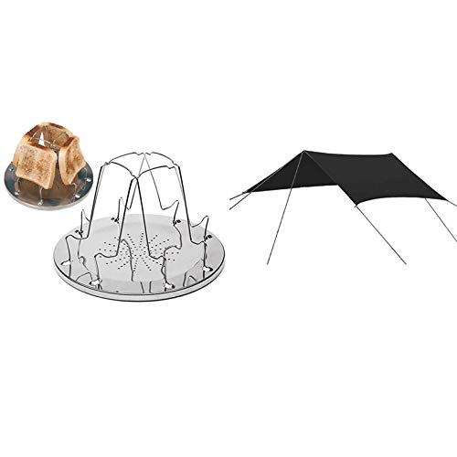 Lckiioy 1 x Brot-Toastschale mit 4 Scheiben und 1 Set Campingzeltplane von Lckiioy