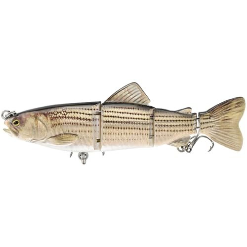 Ldabrye Fischereiköder 4 Segment Hardköder Swimbait Hartköder Langsam Sinken Simuliertes Schwimmen Für Frischwasser Salges Langsam Sinken Schwimmen Künstliche Fishhooks von Ldabrye