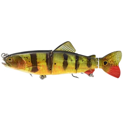 Ldabrye Fischereiköder 4 Segment Hardköder Swimbait Hartköder Langsam Sinken Simuliertes Schwimmen Für Frischwasser Salges Langsam Sinken Schwimmen Künstliche Fishhooks von Ldabrye