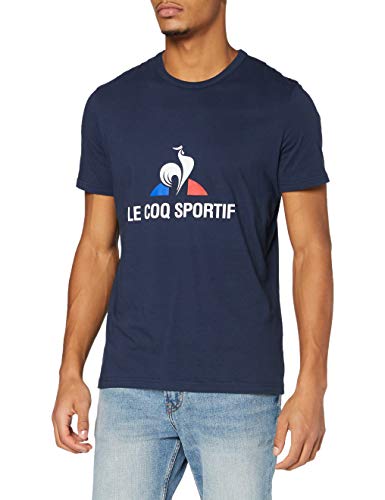 Le Coq Sportif Fanwear Tee T-Shirt für Herren L Blau (Dress Blues) von Le Coq Sportif