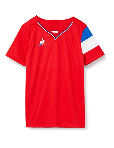 Le Coq Sportif Jungen N°5 Maillot Match Premium SS Kurzärmeliges T-Shirt, Kinder, Rot, 14A von Le Coq Sportif