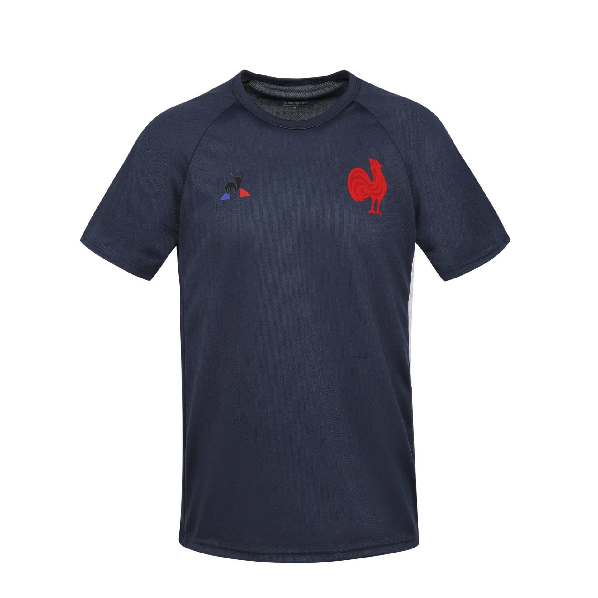 Rugbyshirt Kurzarm Training Frankreich Erwachsene blau von Le Coq Sportif
