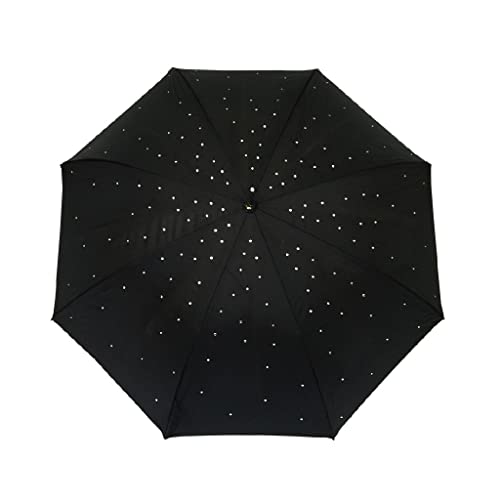 Le Monde du Parapluie Regenschirm, Schwarz (Schwarz) - SMATISA1352STRASS von SMATI