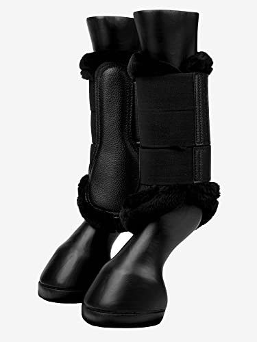 LeMieux Fleece Egde Mesh Brushing Boots Black/Black, Größe:L von LeMieux