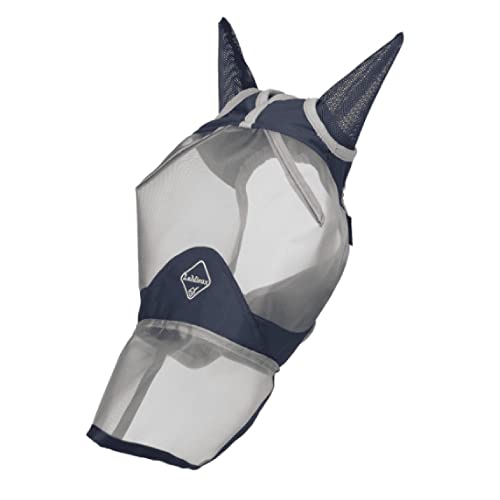 LeMieux Horse Armour Shield Fliegenmaske in Marineblau mit weichem Bambusfutter - UV-Schutz & atmungsaktives Mesh - XL von LeMieux