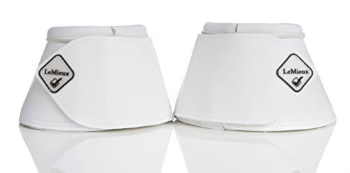 LeMieux Leder-Wickelband, rund, 1 Paar Hufglocken, weiß, XL von LeMieux