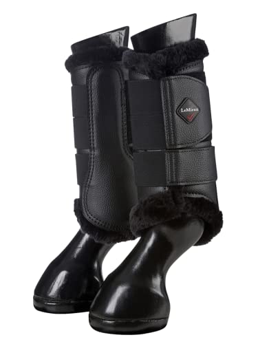 LeMieux Fleece Lined Brushing Boots Pair Bürstenstiefel, schwarz/schwarz, XL von LeMieux
