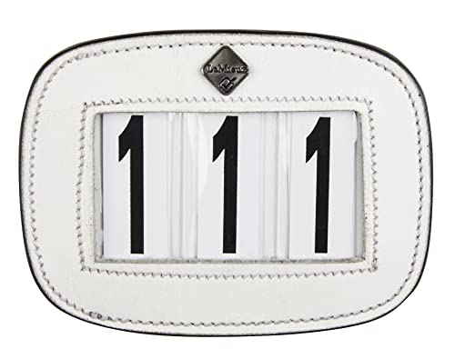 LeMieux Saddle Number Holder Square White Plain Nummernhalter für Wettbewerbe, weiß, Einheitsgröße von LeMieux