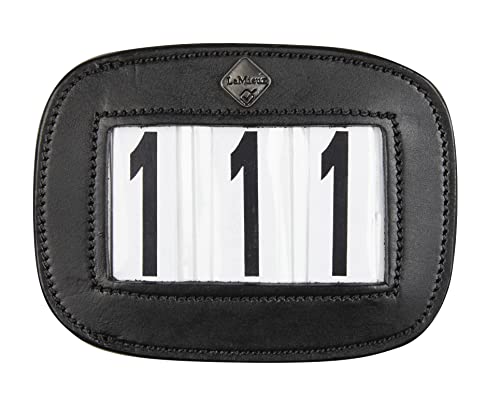 LeMieux Sattelnummernhalter eckig schwarz Uni Wettbewerbs-Zahlenhalter, Einheitsgröße von LeMieux