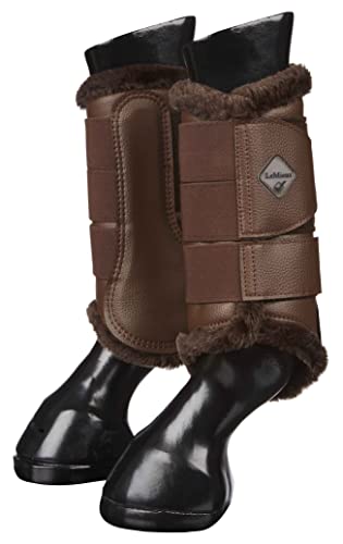 LeMieux Unisex-Erwachsene Fleece Lined Brushing Boots Pair Bürstenstiefel, Braun/Braun, XL von LeMieux