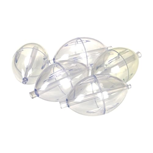 Leadrop Transparenter Angel-Bobber, transparent, verstellbar, tragbar, Wasserfüllung, Slip-Guss, Spin, Bobber-Set, 5 Stück, oval, Seifenblasen-Schwimmer, transparent von Leadrop