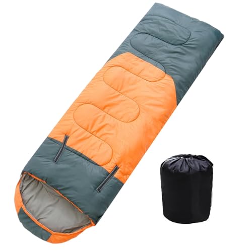 Schlafsack mit Reißverschluss für Reisen, rechteckig, für Erwachsene, mit Reißverschluss, weiches Futter, verstellbares Design, feuchtigkeitsbeständig, maschinenwaschbar, für den Außenbereich von Leadrop