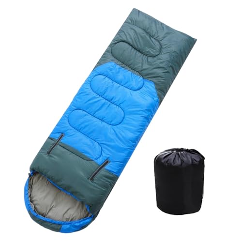 Schlafsack mit Reißverschluss für Reisen, rechteckig, für Erwachsene, mit Reißverschluss, weiches Futter, verstellbares Design, feuchtigkeitsbeständig, maschinenwaschbar, für den Außenbereich von Leadrop