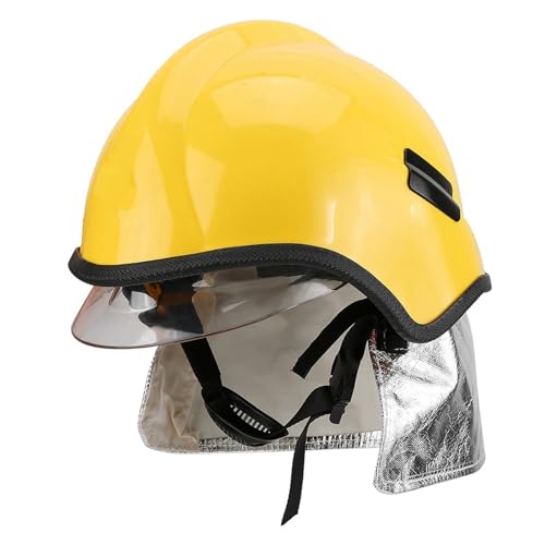 Leapiture Rettungshut Schutzhelm feuerfest Feuerwehrmann Sicherheitshelm Notfall Suche und Rettung Helm Einsatzhelm Arbeitsschutzhelm Hitzebeständig Gelb von Leapiture