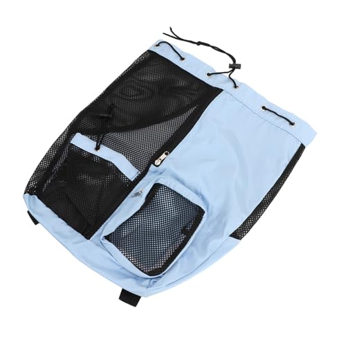 Leapiture Strandsack, großersack, Leichter Netzsack, Schwimm-Netz-Sack mit Taschen, atmungsaktiver Netz-Sack für Schwimmen, Fitnessstudio und Trainingsausrüstung (Blau) von Leapiture