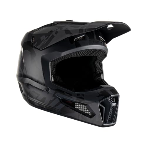 Leatt 3.5 Stealth Jugend Motocross Helm (Black,Y/L (53/54)) von Leatt